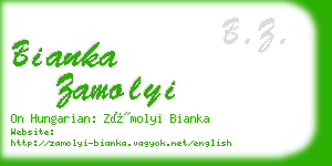 bianka zamolyi business card